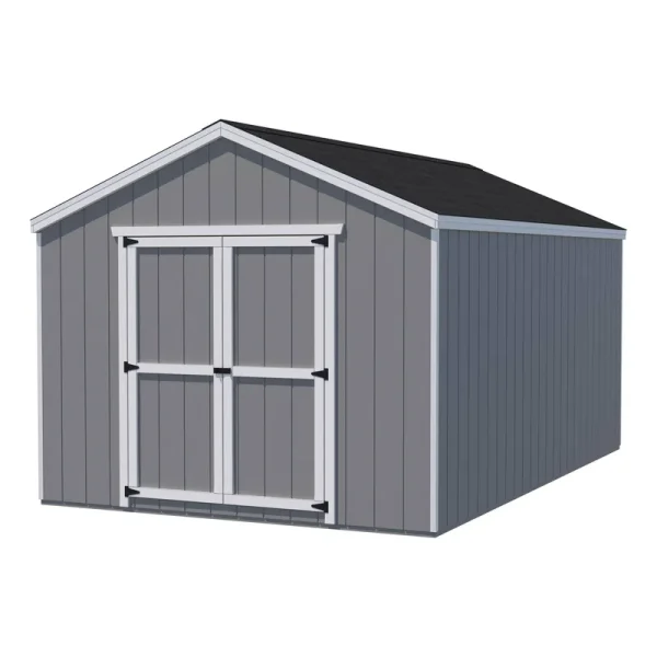 Little Cottage Co. Value Gable 10-ft x 10-ft Wood Storage Shed | 10x10 VGS-PC