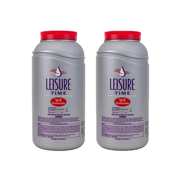 Leisure Time E5 Spa 56 Chlorinating Granules for Spas and Hot Tubs 2 Pack 5lb