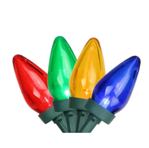Northlight Set of 25 Multi-Color LED C7 Christmas Lights - Green Wire