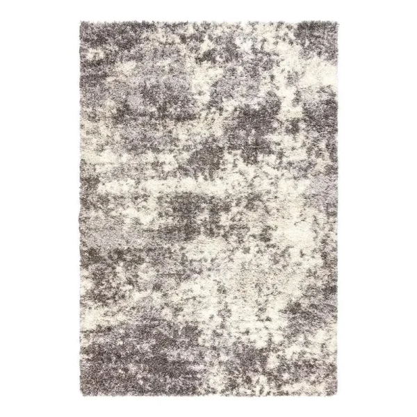 Gertmenian Anjou Patmos Gray 9 ft. x 13 ft. Abstract Shag Indoor Area Rug