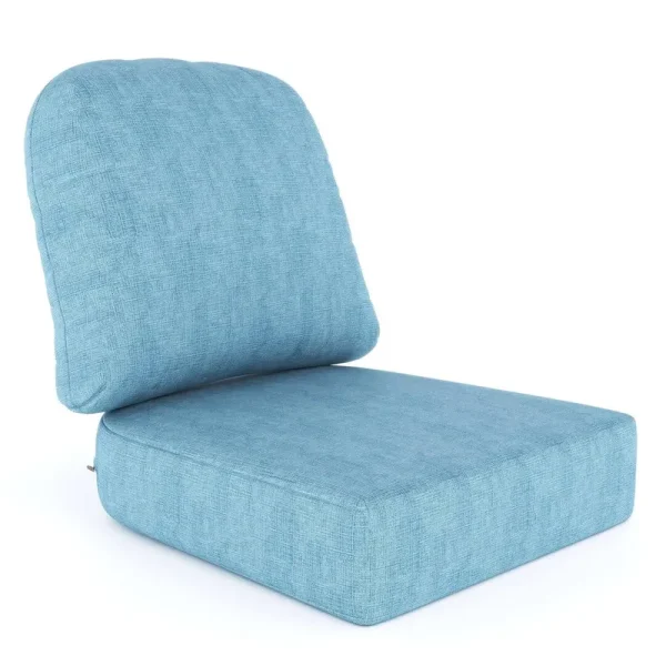 Outdoor Sunbrella Seat/Back Cushion The Twillery Co. Fabric: Cast Horizon Sunbrella Plainweave