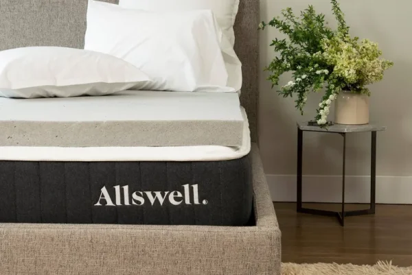 Allswell 2 inch Sleep Cool Memory Foam Mattress Topper Infused with Graphite, Twin