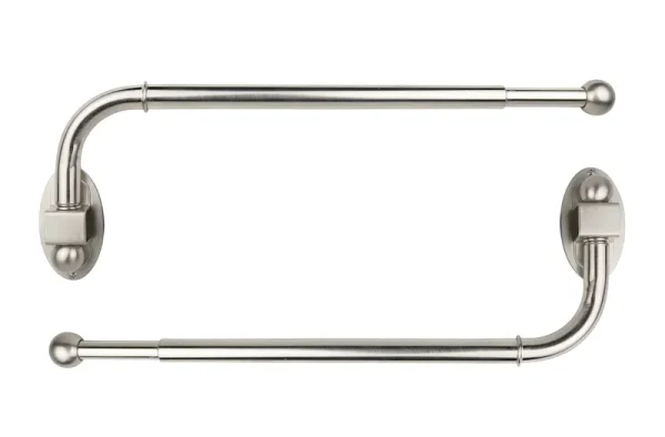 Urbanest Set of 2 Swing Arm Rods, 3/4-Inch Diameter, 14-inch to 24-Inch, Brushed Steel