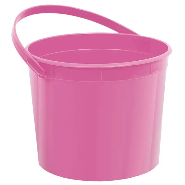 Bright Pink Plastic Bucket