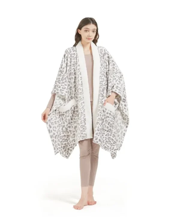 Charter Club Cozy Plush Wrap Robe Throw, 50" x 70", Created for Macy's - Snow Leopard