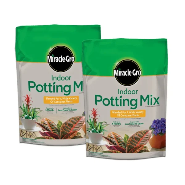 Miracle-Gro 6 Qt. Indoor Potting Mix (2-Pack)