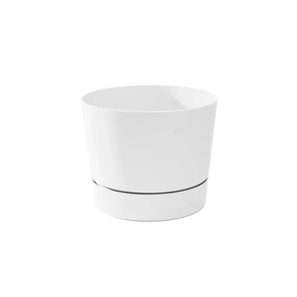 Majestic Low Profile Cylinder Pots, 8?-Inch, White