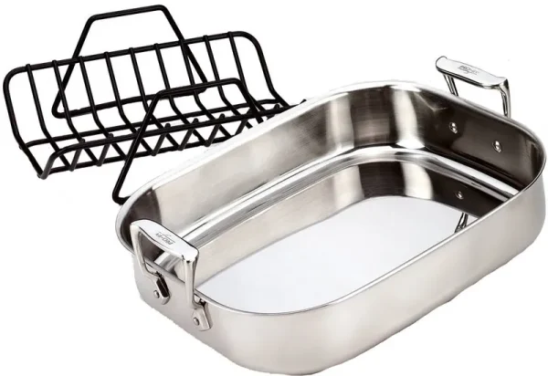 All-Clad Stainless Steel Small Roaster with Rack
