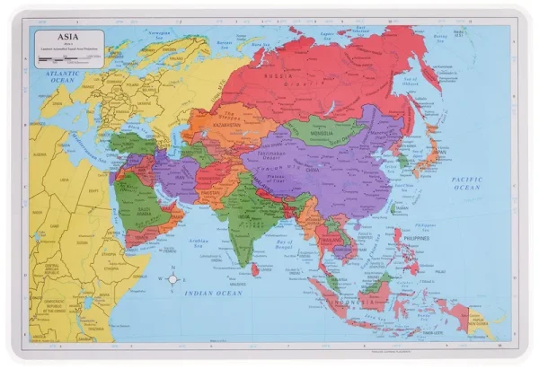 Painless Learning Asia Map Placemat