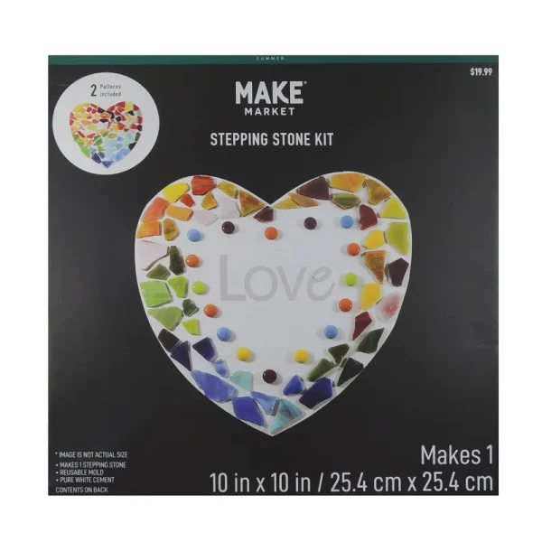 Make Market Heart Stepping Stone Kit - Each