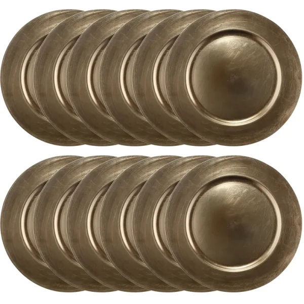 Michaels Bulk 12 Pack: Gold Charger by Celebrate It, Size: 13