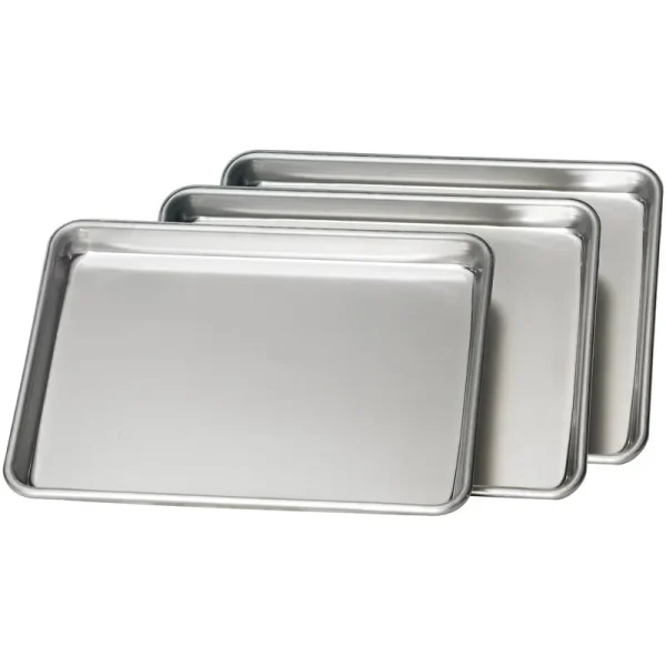 Tramontina Aluminum Baking Sheet Pan, Quarter Size, 9.5'L x 13'W, 3 Ct