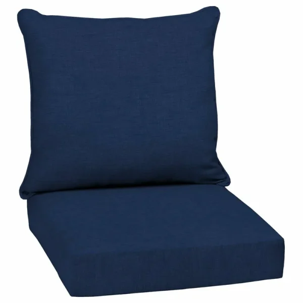 Arden Selections Sapphire Leala Outdoor Deep Seat Cushion Set, Blue
