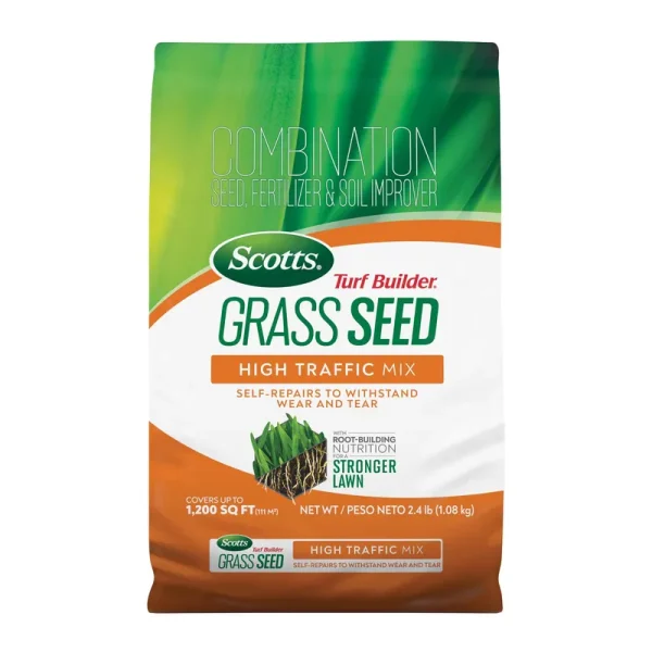 Scotts 2.4 lbs. Turf Builder Grass Seed High Traffic Mix