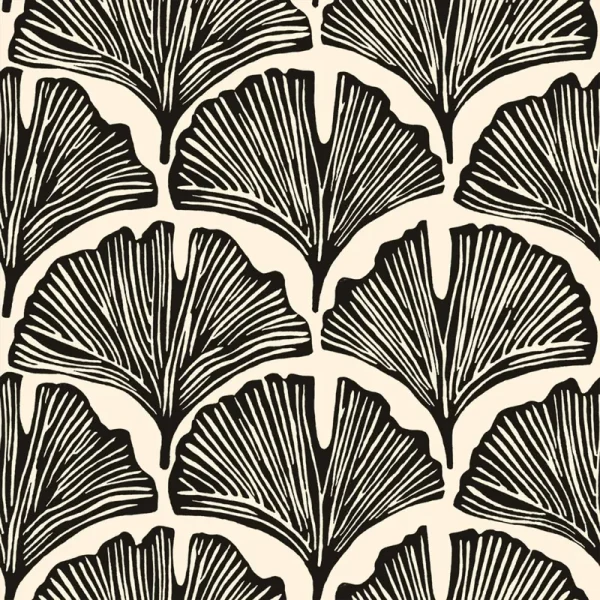 Tempaper Feather Palm Peel and Stick Wallpaper - Black