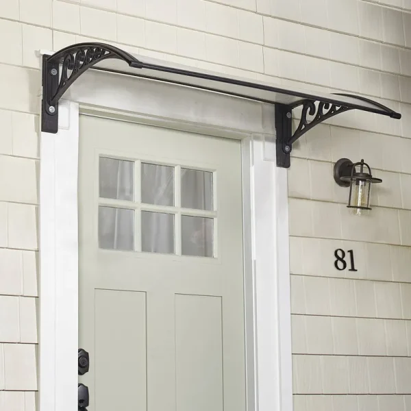 The Lakeside Collection Natural Sunlight Door Canopies - Black