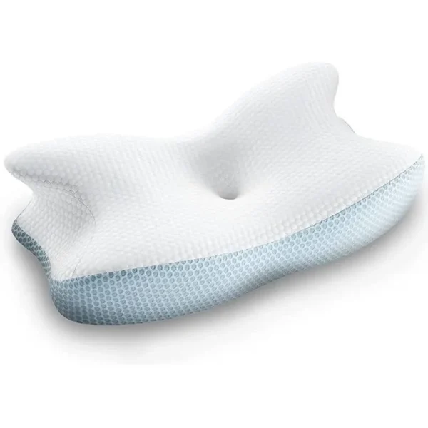 REOKA Memory Foam Cervical Pillow for Neck Pain Relief - Ergonomic Pillow for Front, Back, Stomach, Side Sleeper and Shoulder Sleeping - Regular