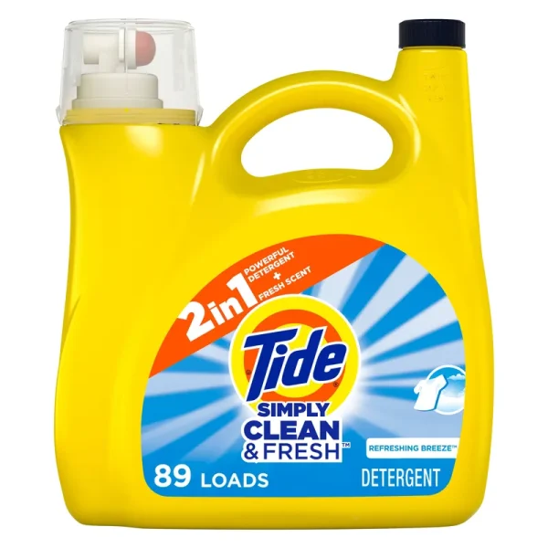 Tide Simply Clean & Fresh Detergent, Refreshing Breeze - 3.78 l (1 us gal) 128 fl oz