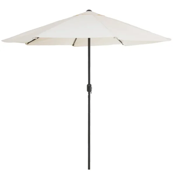 Pure Garden M150007 9 ft. Outdoor Shade with Easy Crank Table Umbrella Patio Umbrella - Tan