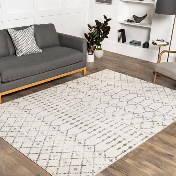 nuLOOM Moroccan Blythe Area Rug 4' x 6' Grey