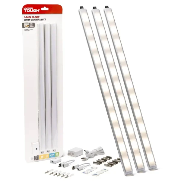 Hyper Tough 16 inch Under Cabinet Lights with Hand Wave Technology (Set of 3)
