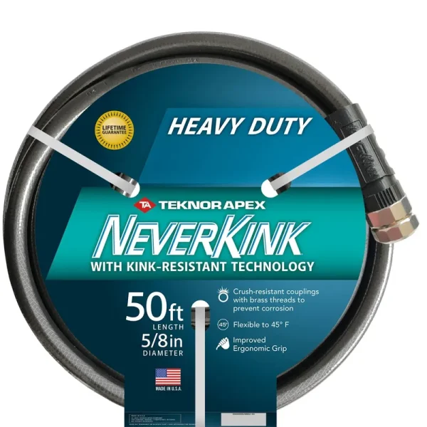 Teknor Apex 5/8-in x 50-ft Heavy-Duty Kink Free Vinyl Gray Coiled Hose