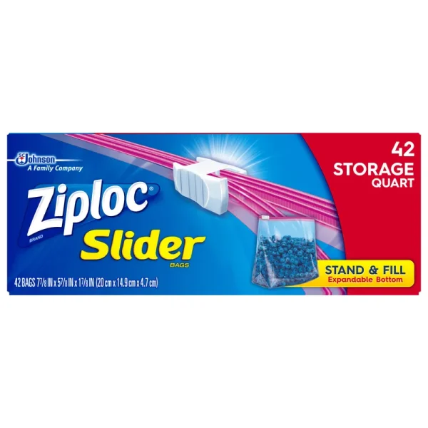 Ziploc Slider Storage Bags - 42 count