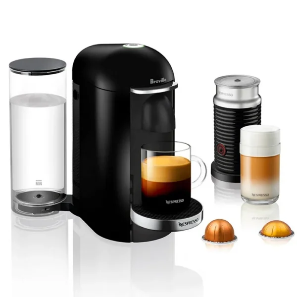 Nespresso VertuoPlus Deluxe Coffee and Espresso Maker by Breville, Black