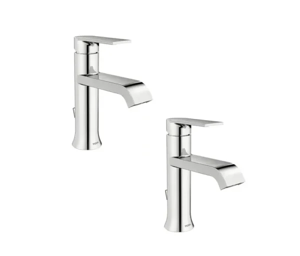 Moen Genta Single Hole Single-Handle Bathroom Faucet in Chrome (2-Pack) WS84760-SM-2PK