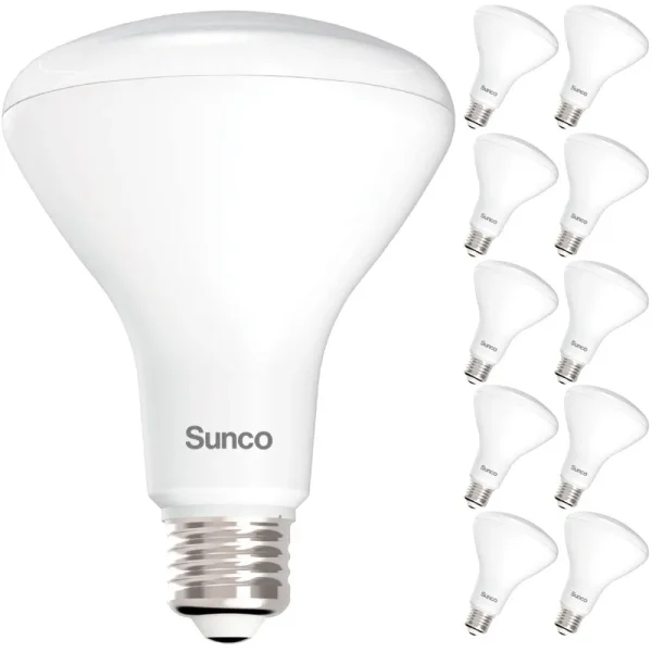 Sunco Lighting 10 Pack BR30 LED 11watt 65W Equivalent 5000K Daylight Dimmable Indoor Outdoor 850 Lumens Flood Light Bulb UL Listed