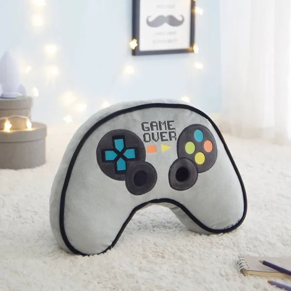 Your Zone Kids' Glow in The Dark 3D Game Controller Plush Figural Pillow Multi Color - 16"
