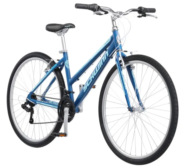 Pathway Multi-Use Bike. 700c wheels. 18 speeds. womens frame. blue. 28 inch wheel size. hybrid
