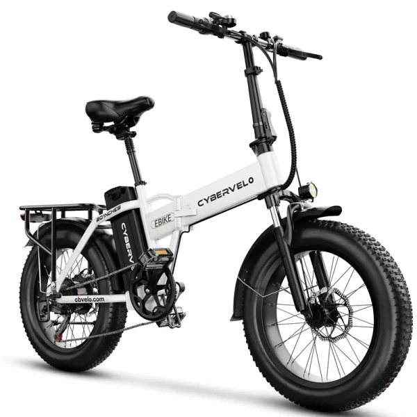 1000W Foldable Ebike for Adult 80+Miles 28+Mph Battery Removable 20 in Fat Tyre Ebike for All-Terrain