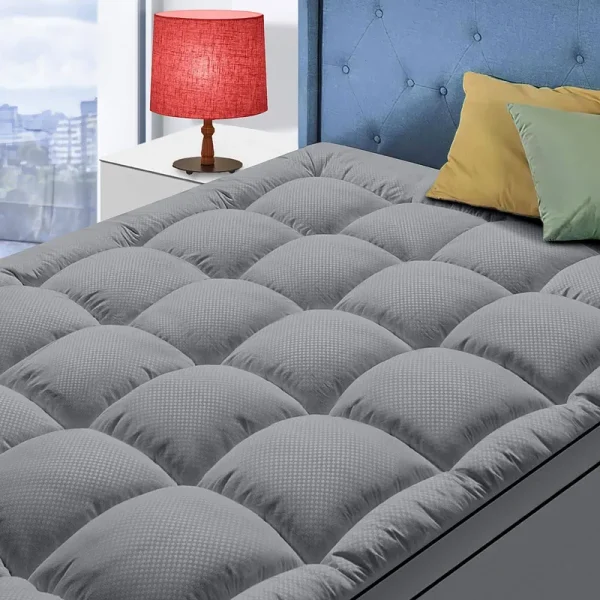 MATBEBY King Size Mattress Topper for Back Pain, Cooling Extra Thick Mattress Pad Cover with 8-21 inch Deep Pocket, Plush Pillow Top Mat