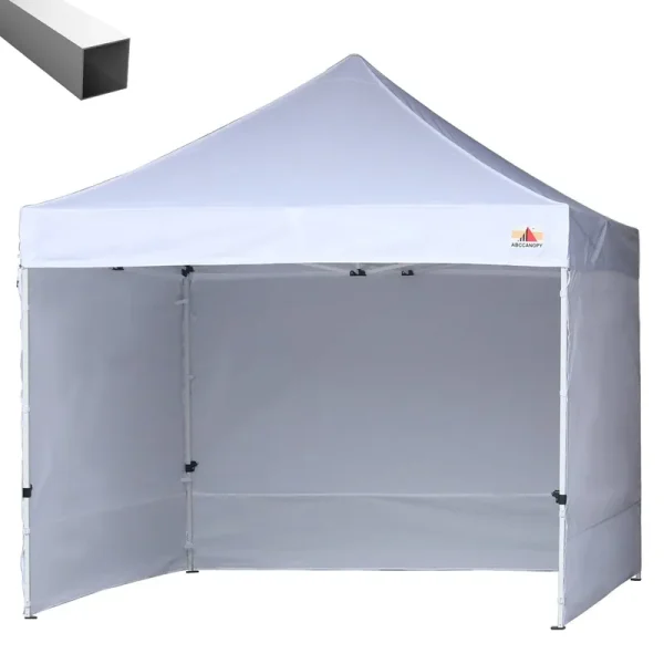 ABCCANOPY EZ Pop Up Canopy Tent with Sidewalls 10x10 Commercial -Series White