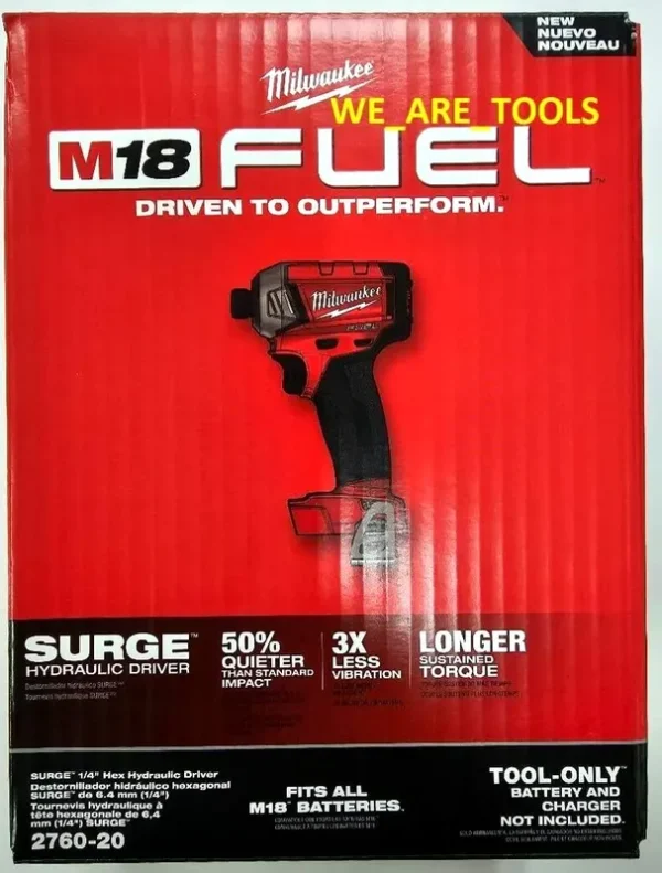 Milwaukee 2760-20 M18 FUEL SURGE 1/4 Hex Hydraulic Driver, Tool Only