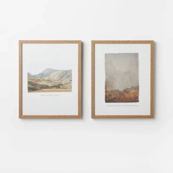 Open Box (Set of 2) 16" x 20" Glass Textbook Photo Frames - Threshold Designed with Studio McGee