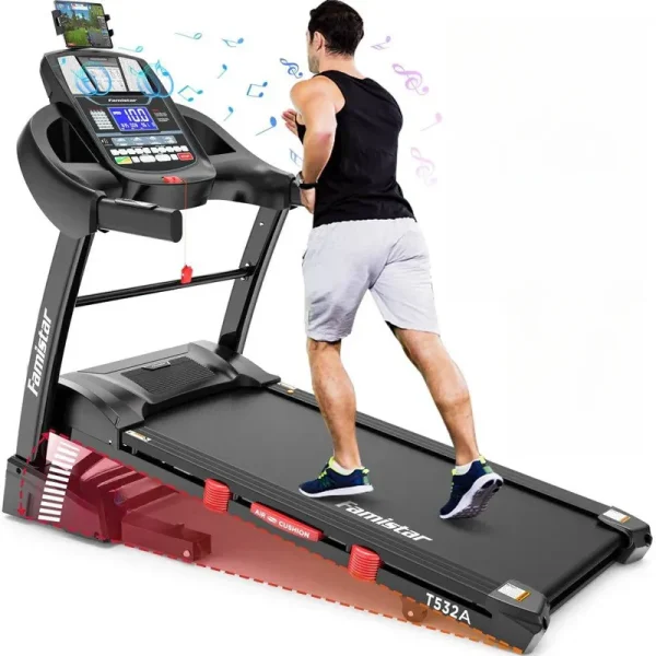 4.5HP Foldable Treadmill. 15 Auto Incline Levels. 10MPH Speed. 300LB Capacity. Home Exercise Machine