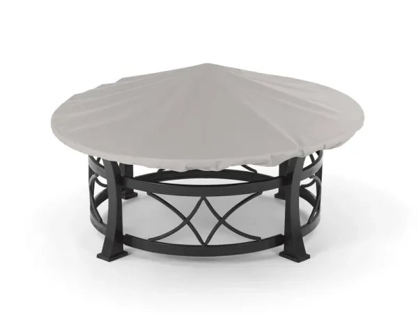 Covermates Round Firepit Top Cover - Heavy-Duty POLYESTER, Weather Resistant, Drawcord Hem, Fire Pit Covers-Ripstop Grey, Men's, Size: Round Top 30-36