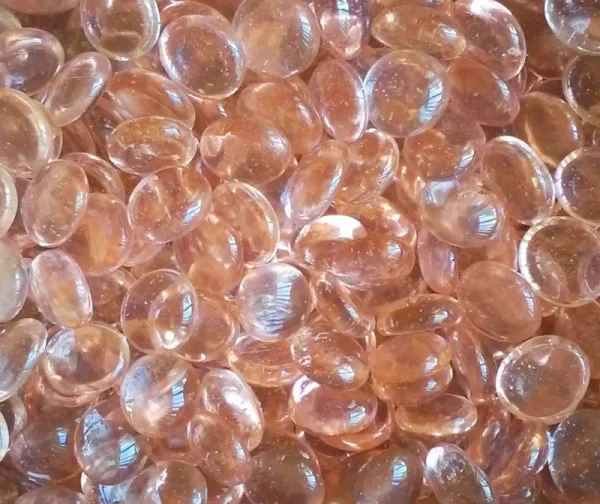 Creative Stuff Glass - Vase Fillers - Glass Gems (2 lb, Pinky Peach Small)