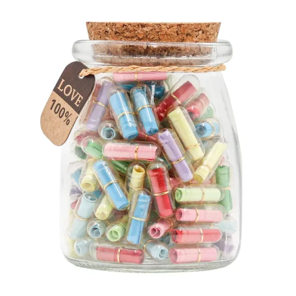 Capsule Letters Message in A Bottle - Cute Things Gifts for Boyfriend/Girlfriend - Love Letter for Anniversary, Birthday,Valentines Day, Mothers Day