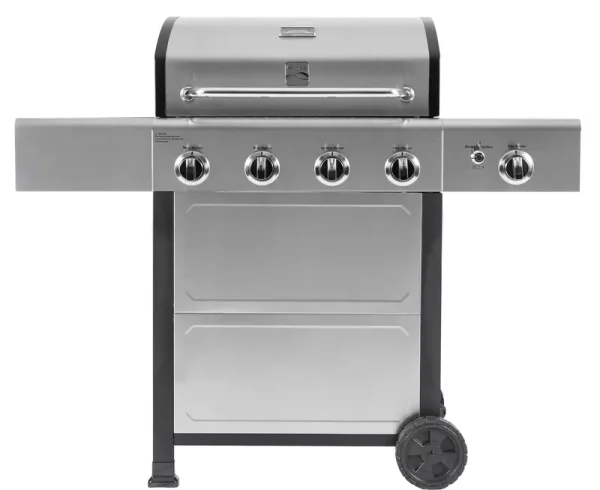 4-Burner Outdoor Propane Gas Grill with Side Burner. Open Cart. Stainless Steel