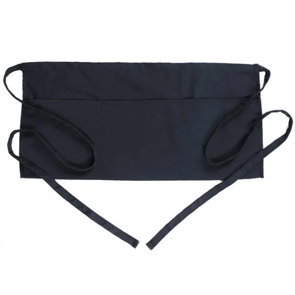BOHARERS 3 Pockets Black Waitress Waiter Server Short Aprons