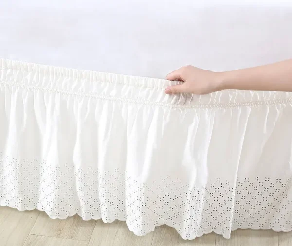 Better Homes and Gardens Ivory Solid Cotton-Poly Bedskirt, Adjustable, Size: One Size