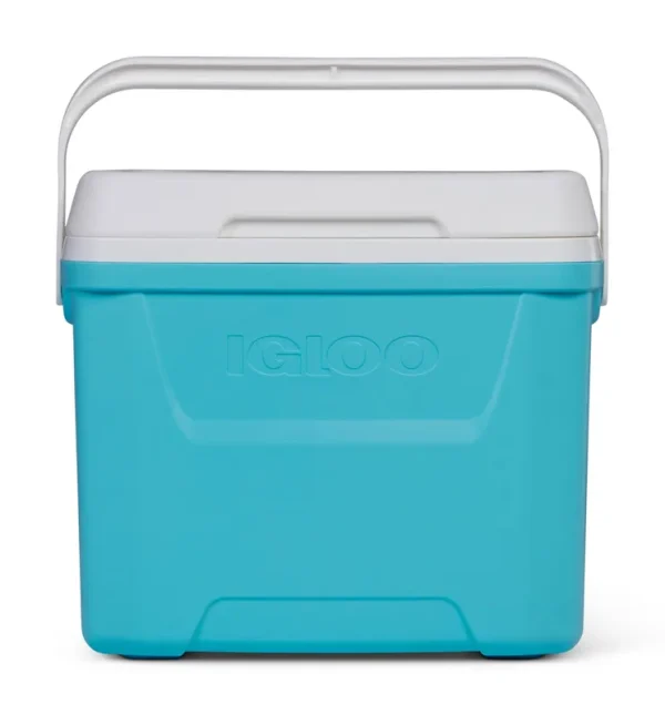 Igloo 28 qt. Laguna Hard-Sided Ice Chest Cooler, Aqua Blue and White