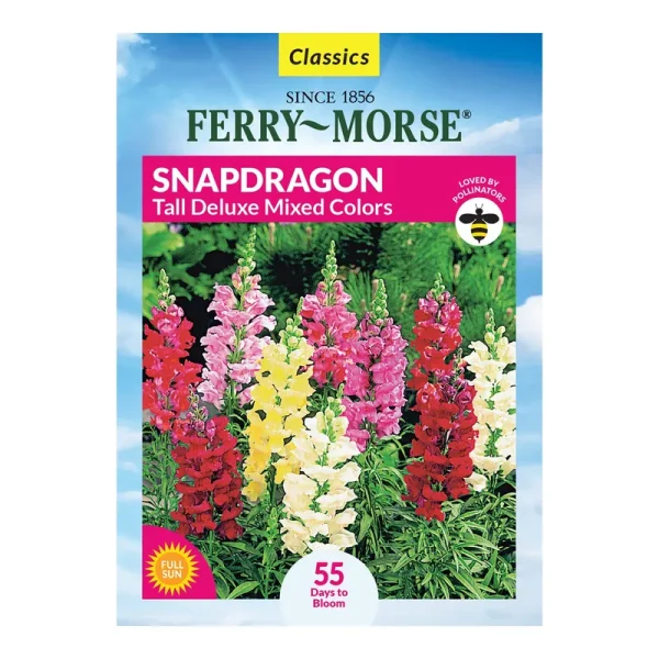 Ferry-Morse 100mg Snapdragon Tall Deluxe Mixed Colors Annual Flower Seeds Full Sun, Size: Small