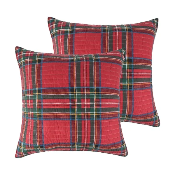 Levtex Home Spencer Plaid Euro Sham, Set of 2