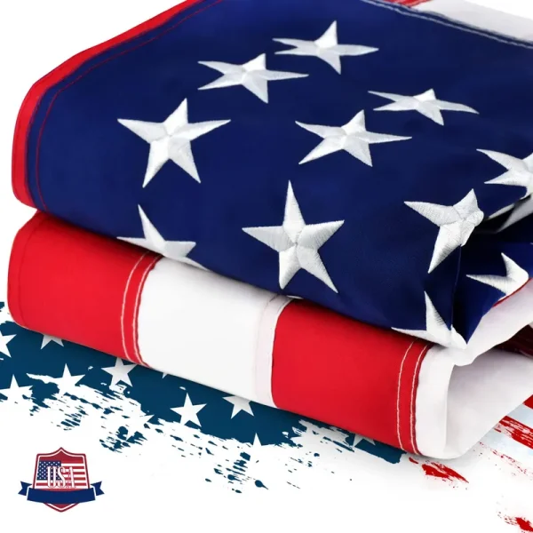 Yuggoth 100% Made in USA American Flags 3x5 ft Outside,American Flag Outdoor Heavy Duty,Us Flag 3x5 Longest Lasting USA Flag, Strongest