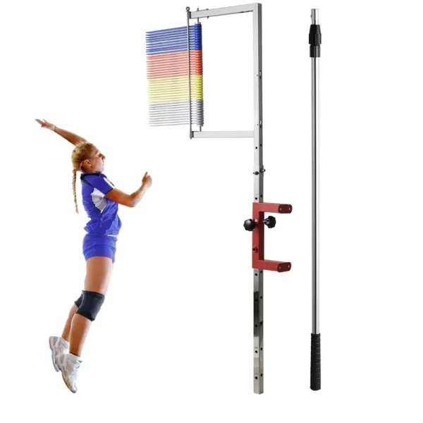 Vertical Jump Tester | Vertical Jump Measurement Tool | 3.9 - 11.5ft Adjustable Vertical Jump Trainer | Wall Mounted Jump Height Measurement Pole | Basketball for Adults & Teenagers Training
