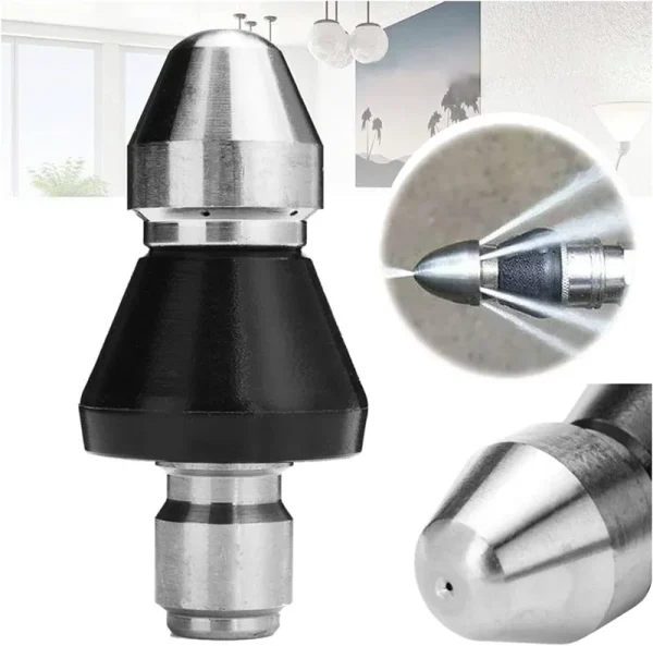 2023 Sewer Cleaning Tool High-Pressure Nozzle, Drain Augers, Sewer Pipe Dredging and Cleaning Tools for Pipe Unclogging - Drain Clog Remover | Hair